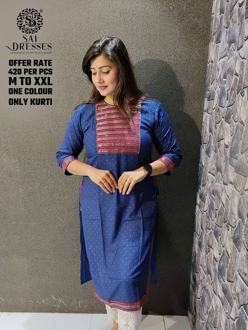 SAI DRESSES PRESENT D.NO SD9 DAILY WEAR KURTI COMBO COLLECTION IN WHOLESALE RATE IN SURAT