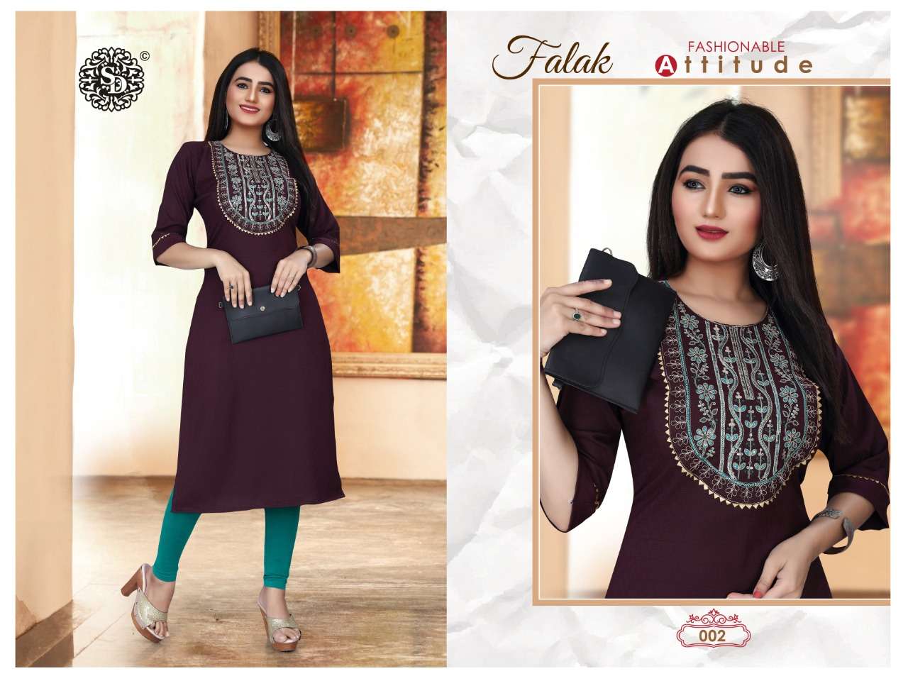 SAI DRESSES PRESENT FALAK READY TO DAILY WEAR KURTIS IN WHOLESALE RATE IN SURAT