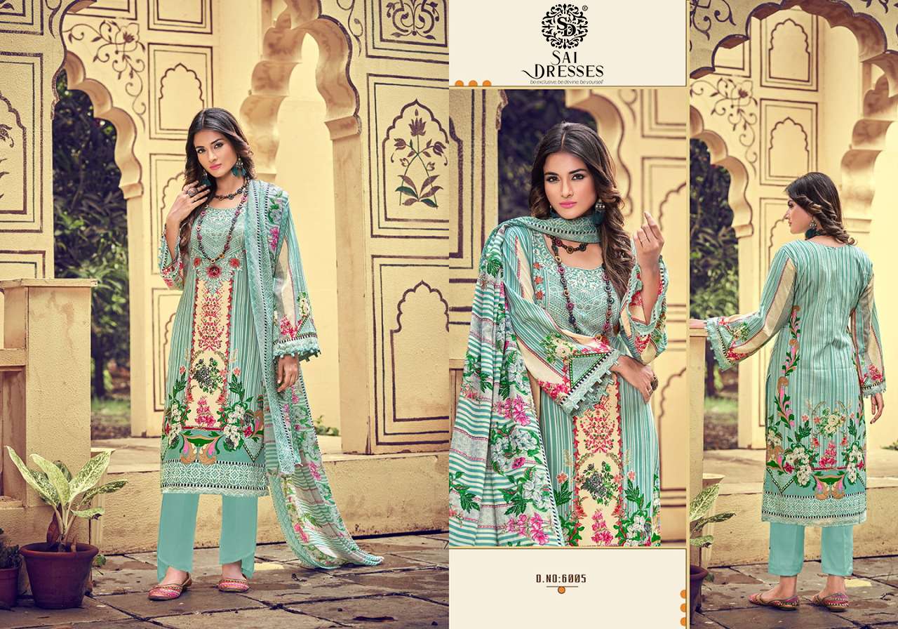 SAI DRESSES PRESENT INAYAT VOL 6 KARACHI COTTON DIGITAL PRINTED PAKISTANI SALWAR SUITS IN WHOLESALE RATE IN SURAT 