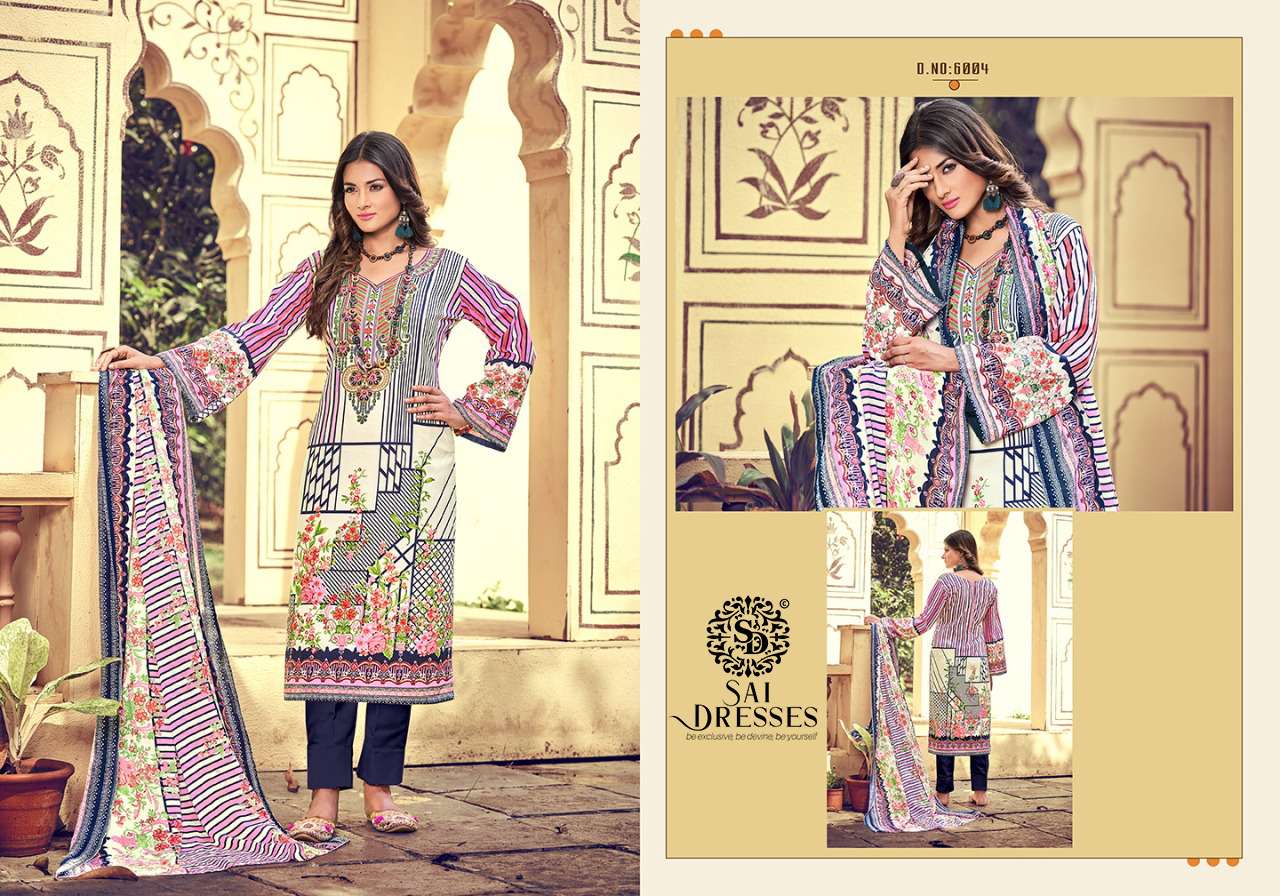 SAI DRESSES PRESENT INAYAT VOL 6 KARACHI COTTON DIGITAL PRINTED PAKISTANI SALWAR SUITS IN WHOLESALE RATE IN SURAT 