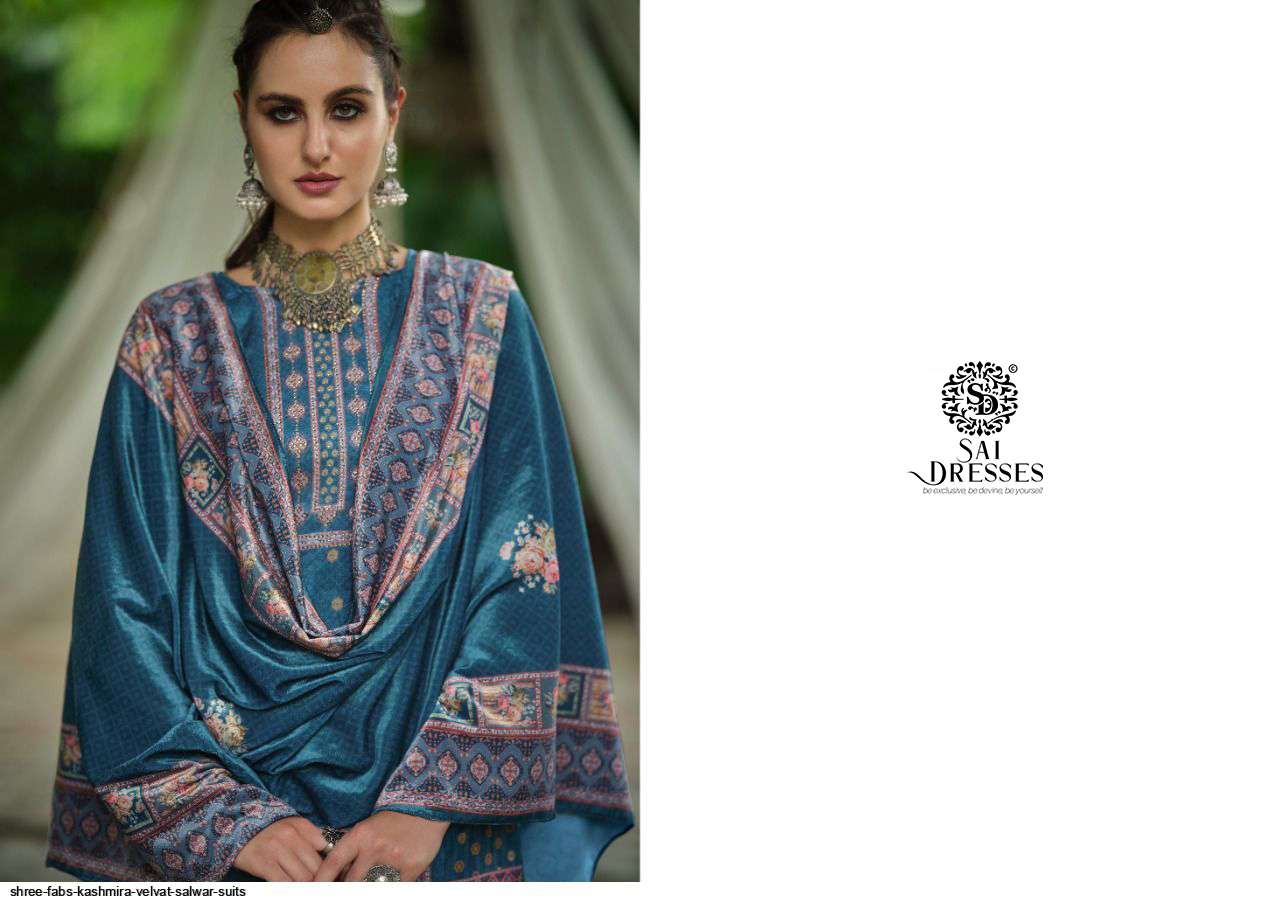 SAI DRESSES PRESENT KASHMIRA WINTER SPECIAL VELVET SALWAR SUITS IN WHOLESALE RATE IN SURAT