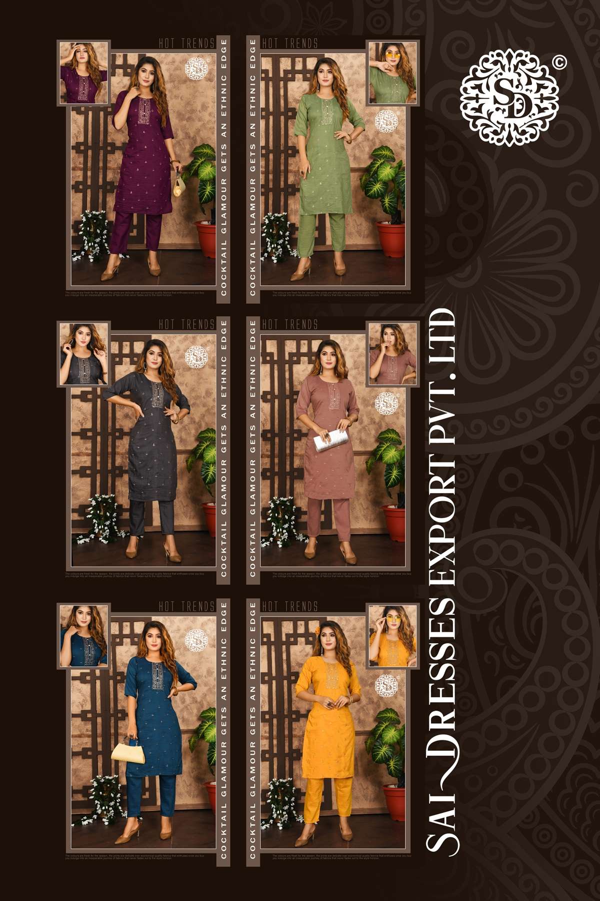 SAI DRESSES PRESENT KESARIYA READY TO WEAR DESIGNER KURTI WITH PANT IN WHOLESALE RATE IN SURAT 