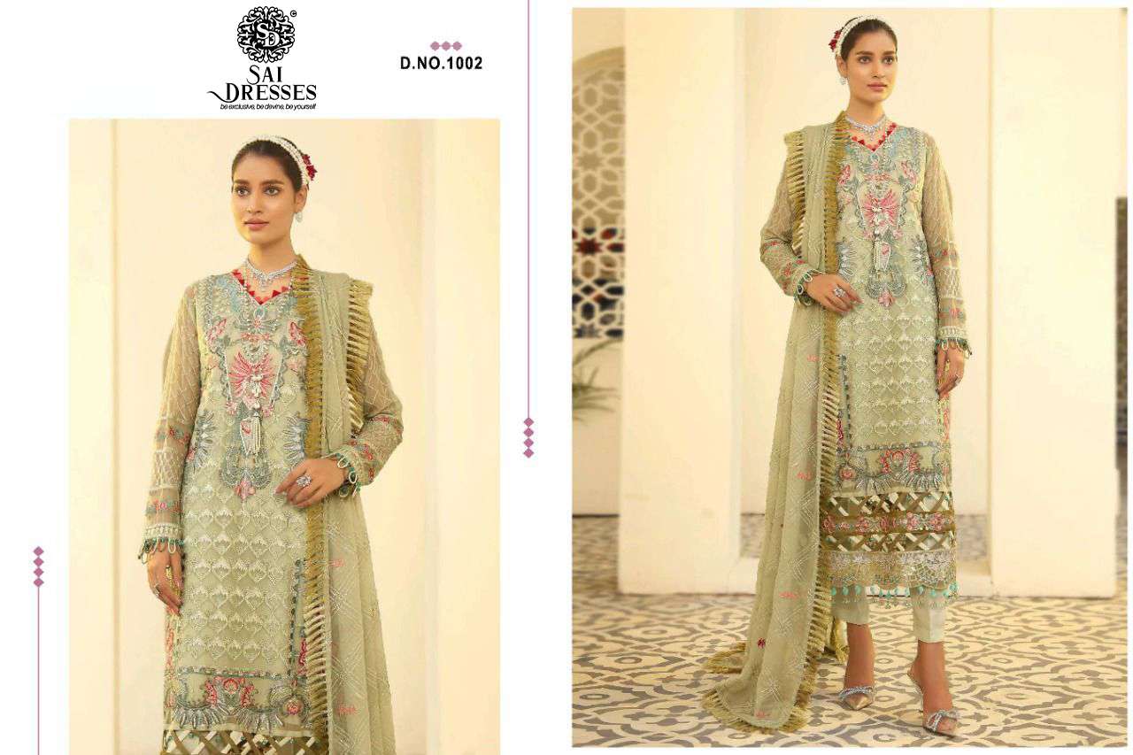 SAI DRESSES PRESENT MAHNUR VOL 6 SEMI STITCHED PAKISTANI DESIGNER SUITS IN WHOLESALE RATE IN SURAT