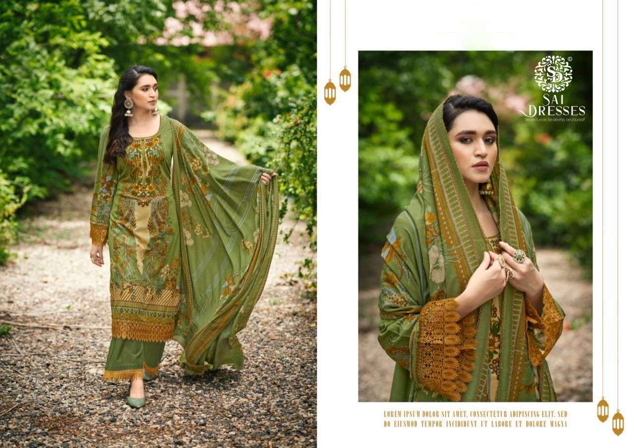 SAI DRESSES PRESENT MEHNOOR COTTON FANCY PAKISTANI SALWAR SUITS IN WHOLESALE RATE IN SURAT 