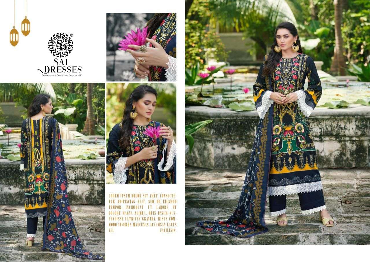 SAI DRESSES PRESENT MEHNOOR COTTON FANCY PAKISTANI SALWAR SUITS IN WHOLESALE RATE IN SURAT 
