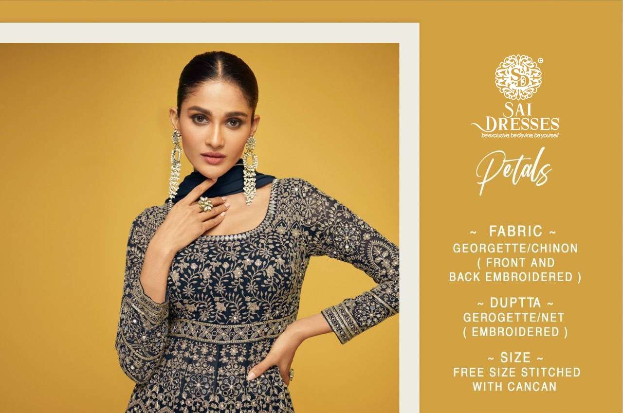 SAI DRESSES PRESENT PETALS READY TO PARTY WEAR DESIGNER SUITS IN WHOLESALE RATE IN SURAT