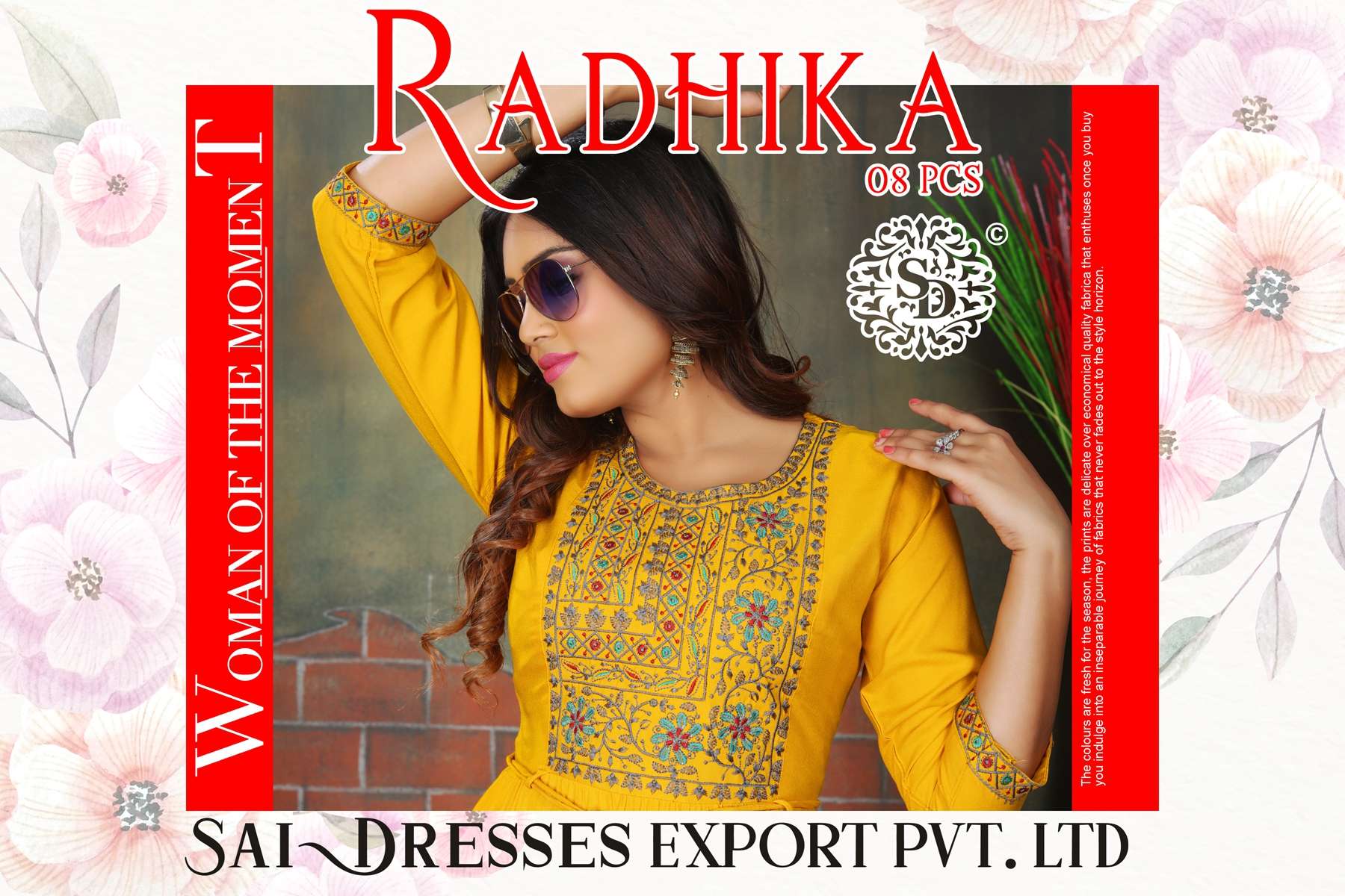 SAI DRESSES PRESENT RADHIKA CASUAL WEAR ANARKALI STYLE LONG KURTIS IN WHOLESALE RATE IN SURAT 