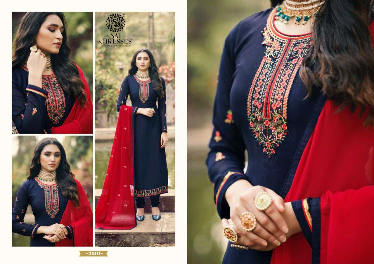 SAI DRESSES PRESENT ROYAL SILK VOL 13 FRENCH CRAPE DESIGNER SALWAR SUITS IN WHOLESALE RATE IN SURAT 