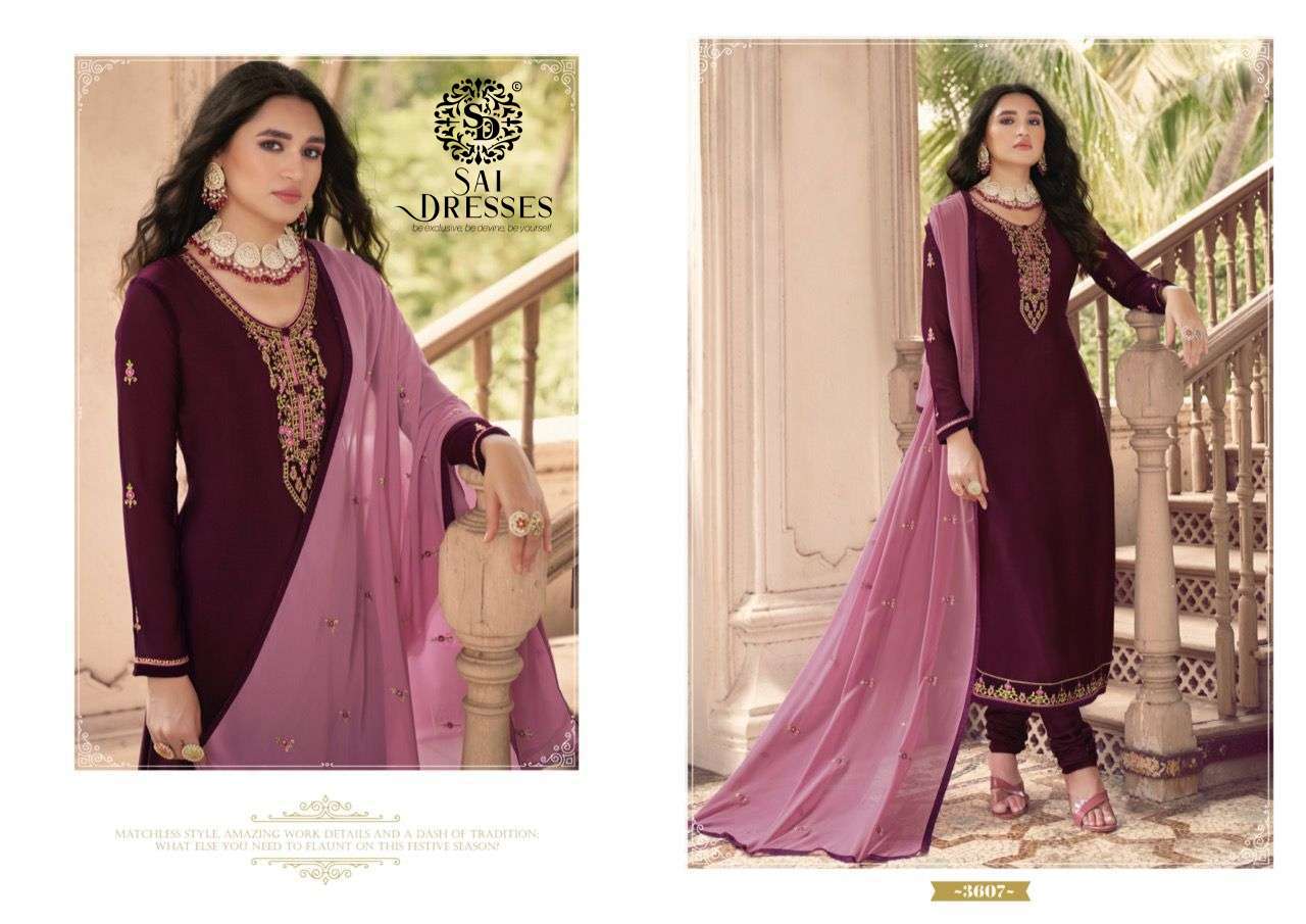 SAI DRESSES PRESENT ROYAL SILK VOL 13 FRENCH CRAPE DESIGNER SALWAR SUITS IN WHOLESALE RATE IN SURAT 