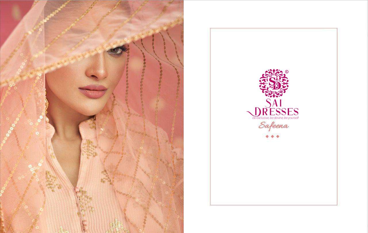 SAI DRESSES PRESENT SAFEENA READYMADE ANARKALI STYLE DESIGNER SUITS IN WHOLESALE RATE IN SURAT  