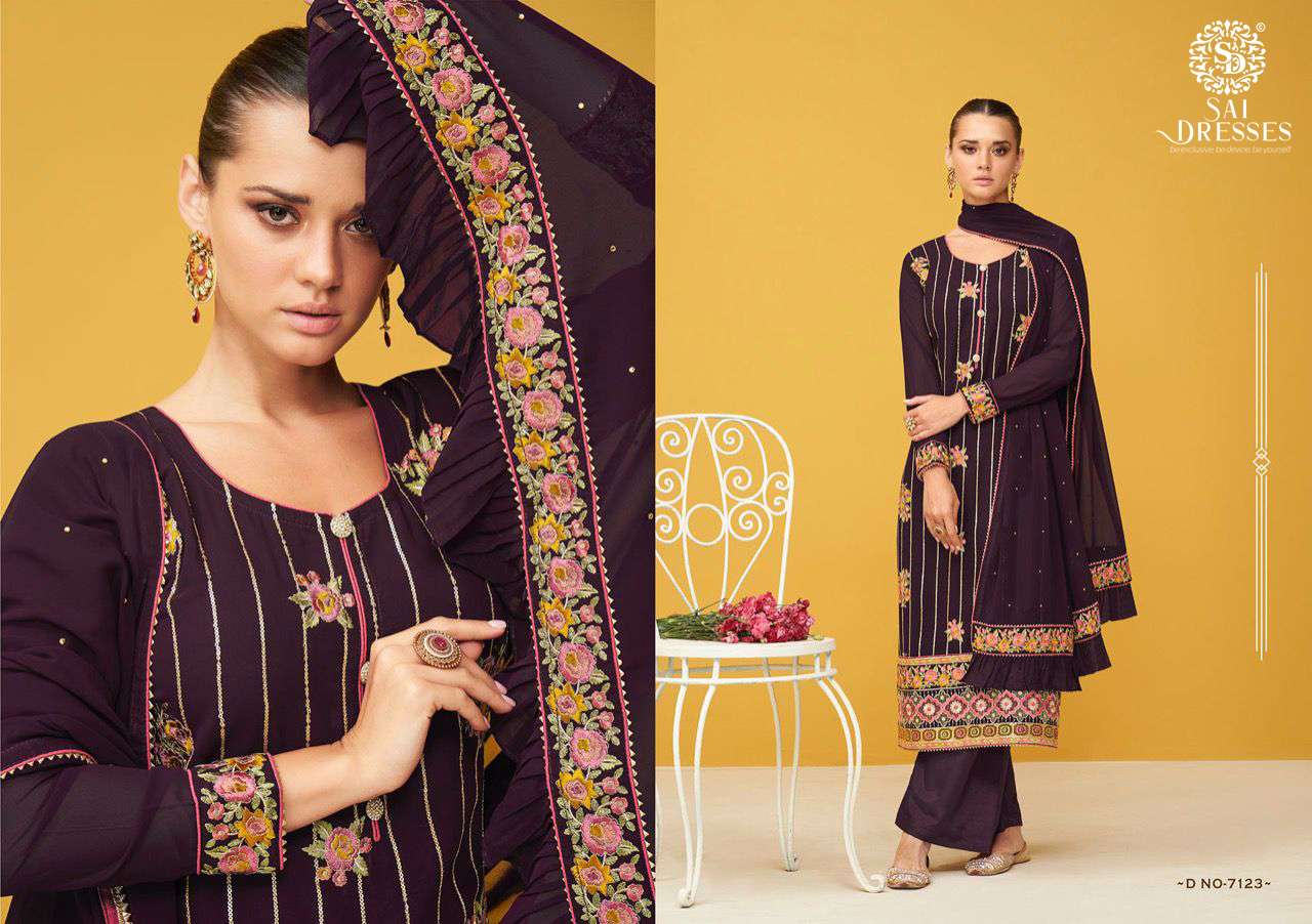 SAI DRESSES PRESENT SURILI SEMI STITCHED PARTY WEAR DESIGNER SUITS IN WHOLESALE RATE IN SURAT  