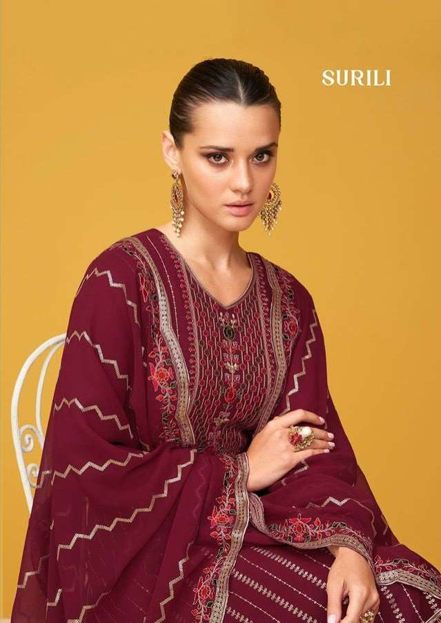 SAI DRESSES PRESENT SURILI SEMI STITCHED PARTY WEAR DESIGNER SUITS IN WHOLESALE RATE IN SURAT  