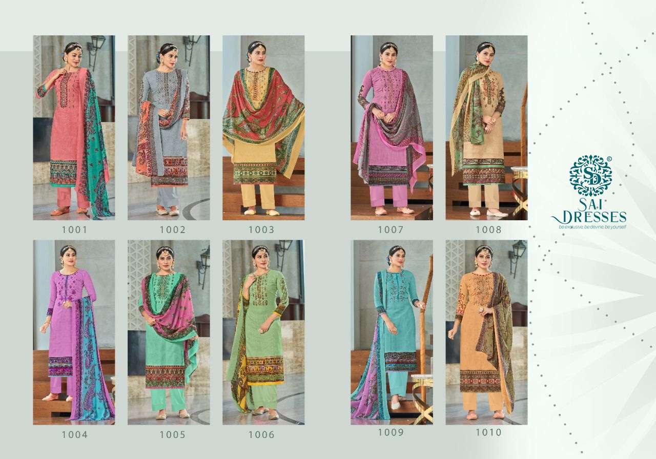 SAI DRESSES PRESENT TULIP COTTON SALWAR SUITS IN WHOLESALE RATE IN SURAT 
