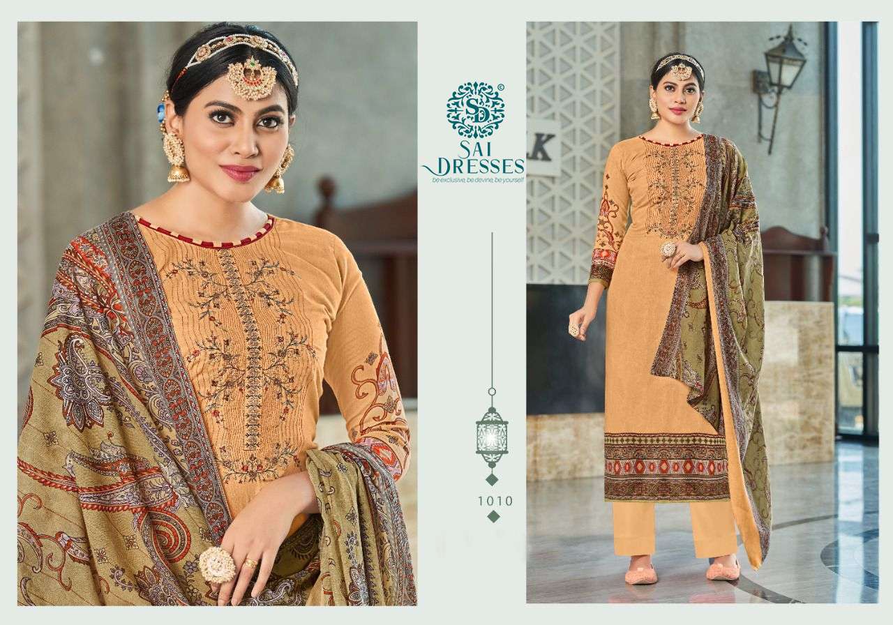 SAI DRESSES PRESENT TULIP COTTON SALWAR SUITS IN WHOLESALE RATE IN SURAT 