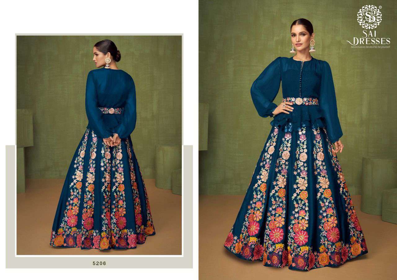 SAI DRESSES PRESENT VIOLET PREMIUM READYMADE LEHENGA STYLE PARTY WEAR DESIGNER COLLECTION IN WHOLESALE RATE IN SURAT 