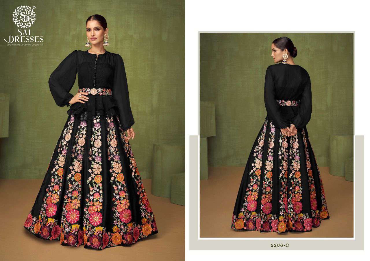 SAI DRESSES PRESENT VIOLET PREMIUM READYMADE LEHENGA STYLE PARTY WEAR DESIGNER COLLECTION IN WHOLESALE RATE IN SURAT 