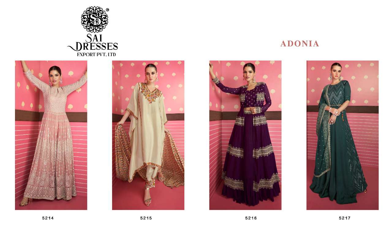SAI DRESSES PRESENT ADONIA READY MADE PARTY WEAR DESIGNER SUITS IN WHOLESALE RATE IN SURAT