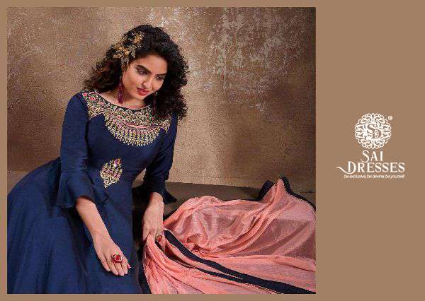 SAI DRESSES PRESENT APSARA VOL-2   SILK READYMADE LONG GOWN WITH DESIGNER DUPATTA IN WHOLESALE RATE IN SURAT
