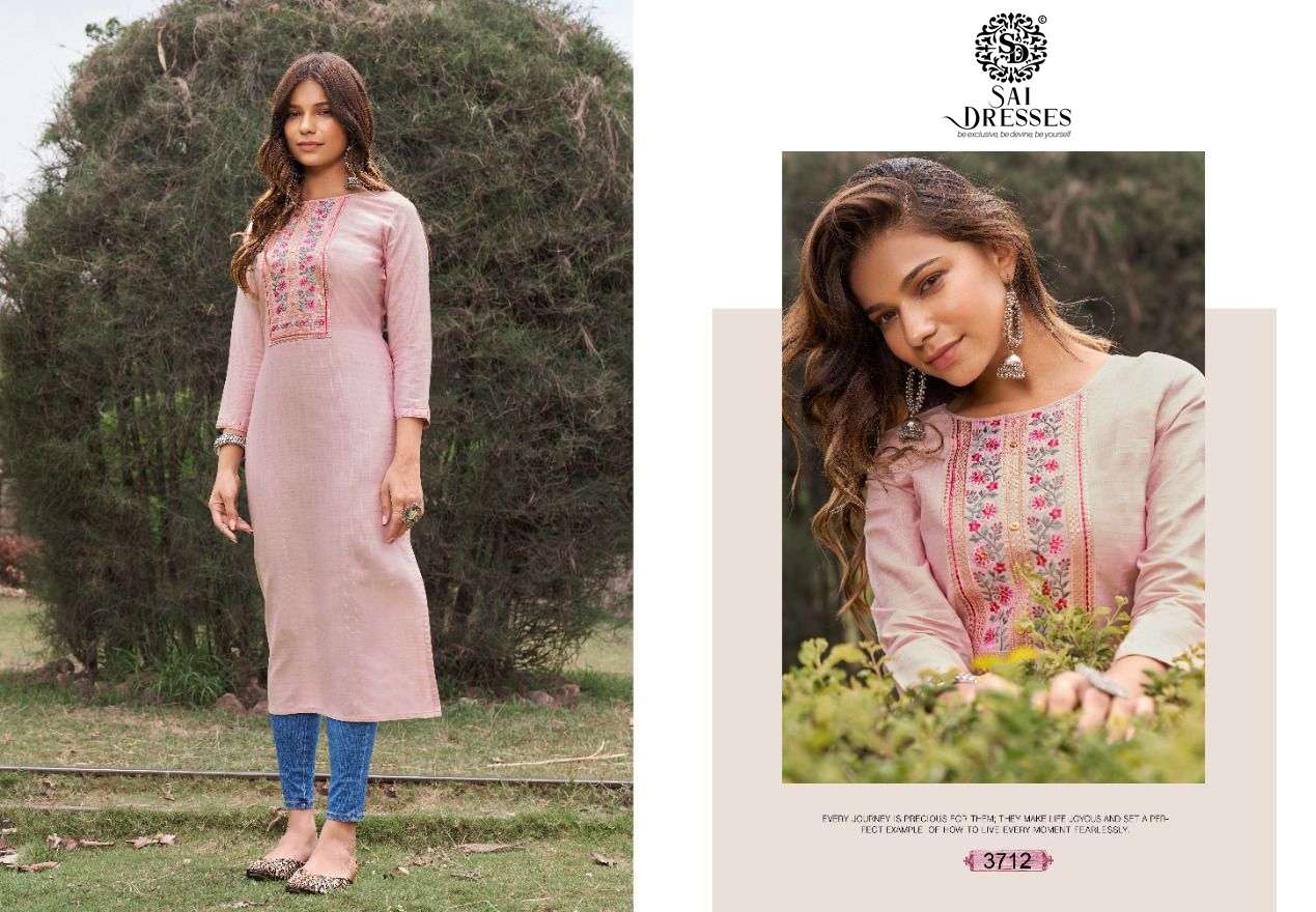 SAI DRESSES PRESENT CLASSIC VOL 3 DAILY WEAR COTTON LINING DESIGNER KURTIS IN WHOLESALE RATE IN SURAT