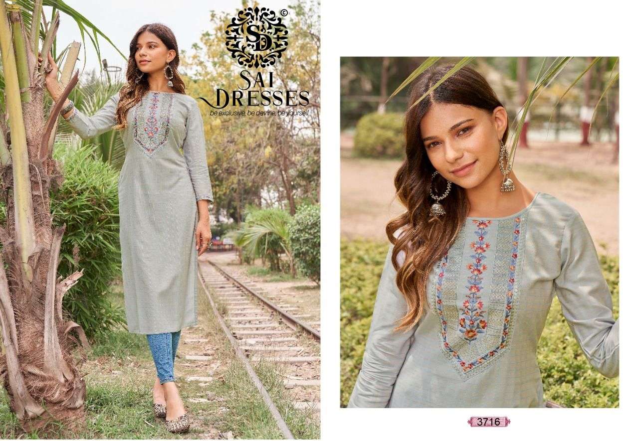 SAI DRESSES PRESENT CLASSIC VOL 3 DAILY WEAR COTTON LINING DESIGNER KURTIS IN WHOLESALE RATE IN SURAT