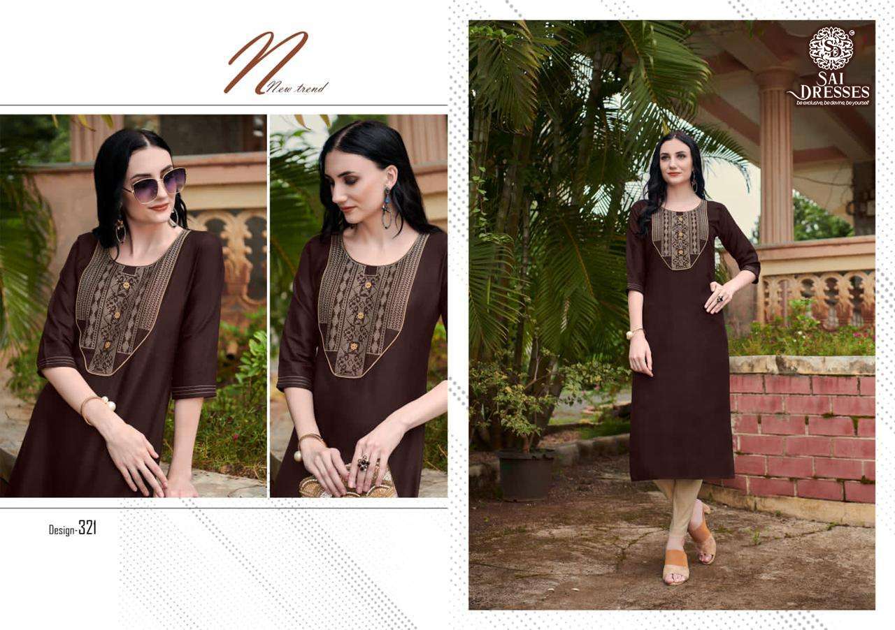 SAI DRESSES PRESENT CLOUD DAILY WEAR COTTON WITH EMBROIDERED KURTIS IN WHOLESALE RATE IN SURAT