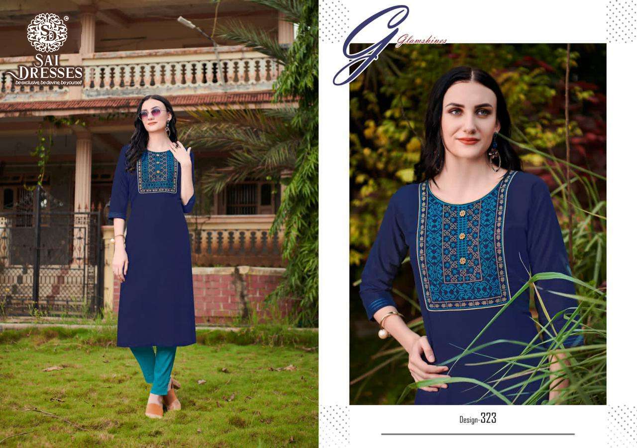 SAI DRESSES PRESENT CLOUD DAILY WEAR COTTON WITH EMBROIDERED KURTIS IN WHOLESALE RATE IN SURAT