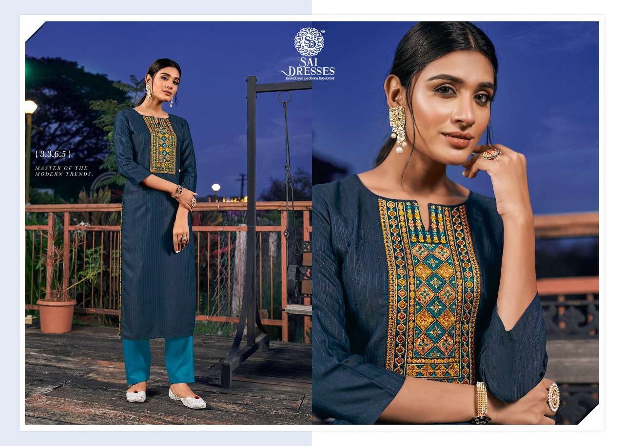 SAI DRESSES PRESENT COLOURS  ETHNIC WEAR LINING SILK DESIGNER KURTI COLLECTION IN WHOLESALE RATE IN SURAT