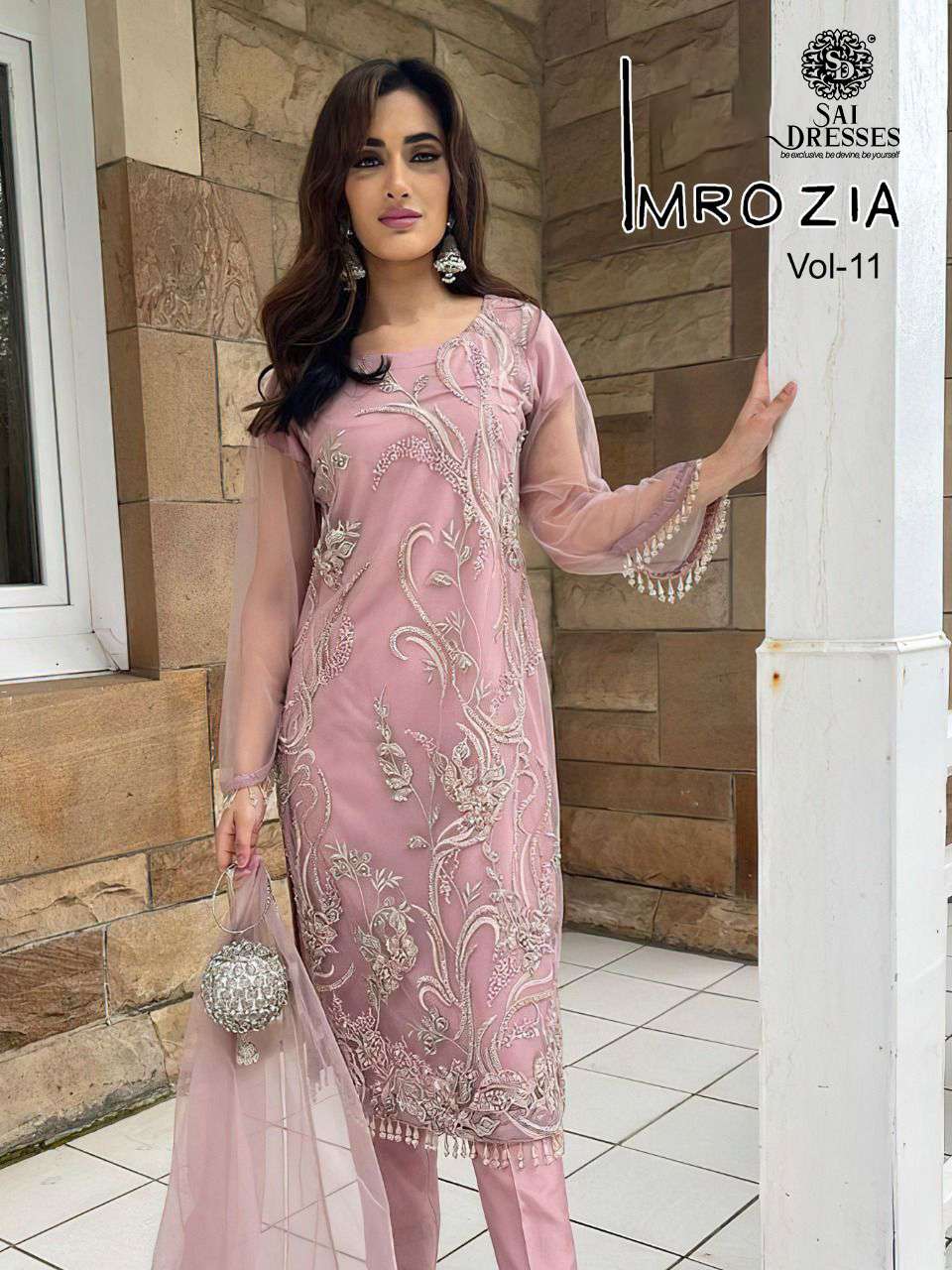 SAI DRESSES PRESENT IMROZIA VOL 11 GEORGETTE SEMI STITCHED PAKISTANI DESIGNER SUITS IN WHOLESALE RATE IN SURAT