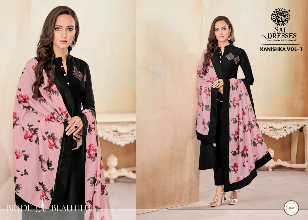 SAI DRESSES PRESENT KANISHKA VOL 1 READY TO WEAR PANT STYLE DESIGNER SUITS IN WHOLESALE RATE IN SURAT