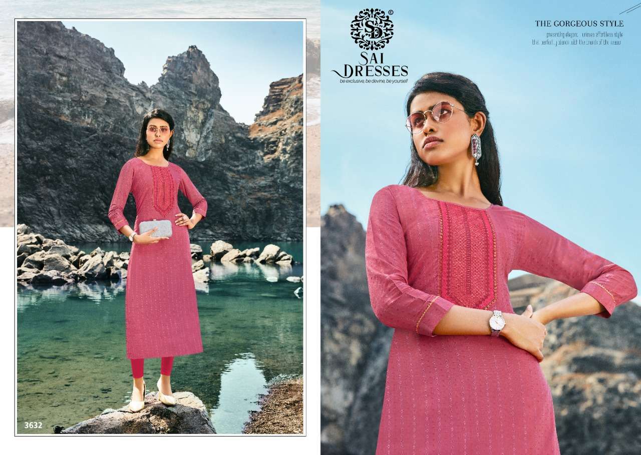 SAI DRESSES PRESENT LIGHT LINE VOL 10 DAILY WEAR COTTON KURTIS COLLECTION IN WHOLESALE RATE IN SURAT