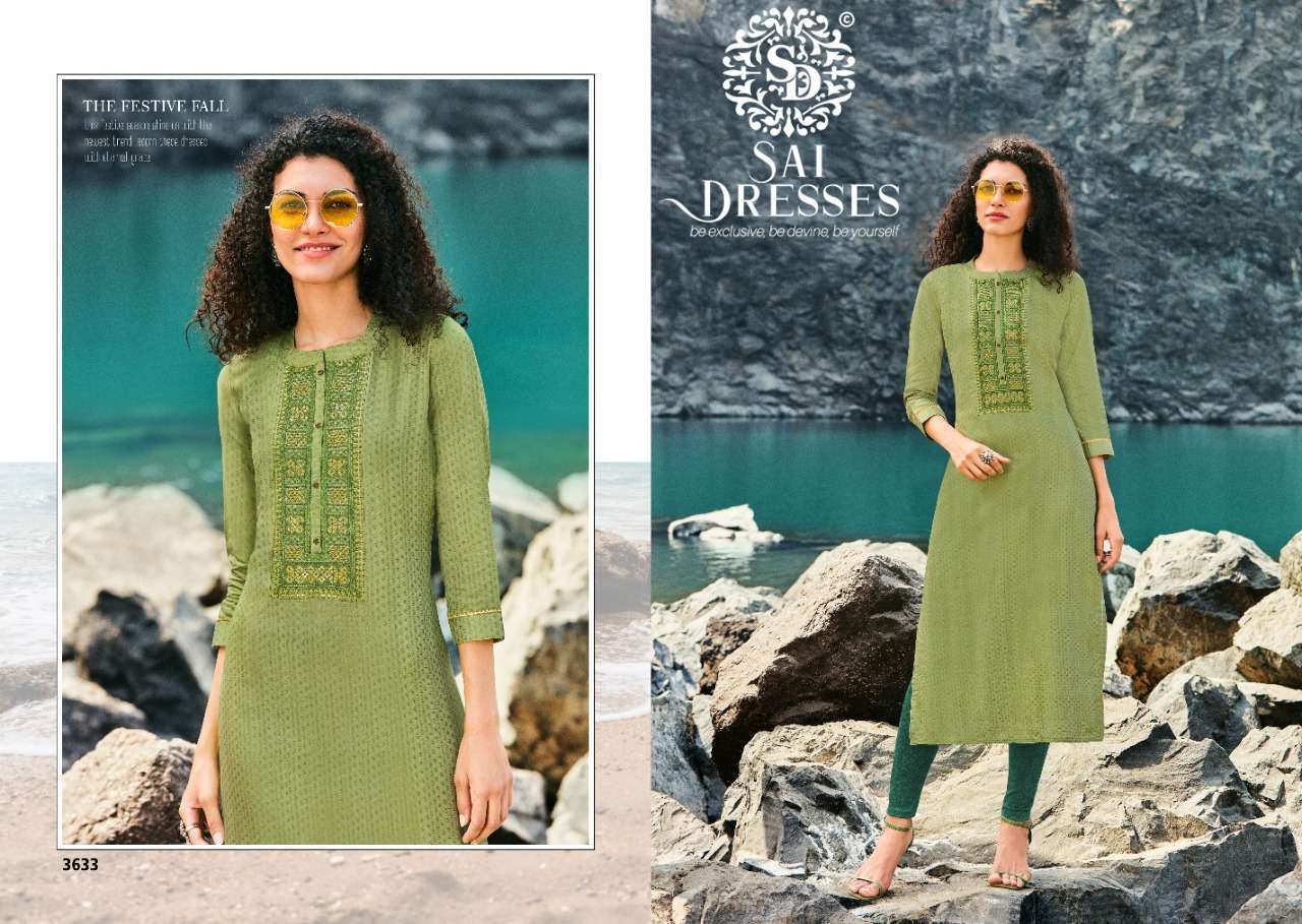 SAI DRESSES PRESENT LIGHT LINE VOL 10 DAILY WEAR COTTON KURTIS COLLECTION IN WHOLESALE RATE IN SURAT