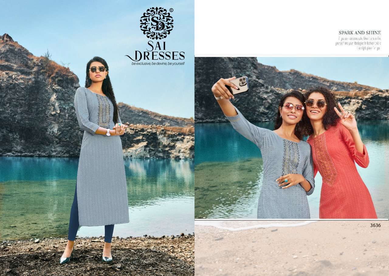 SAI DRESSES PRESENT LIGHT LINE VOL 10 DAILY WEAR COTTON KURTIS COLLECTION IN WHOLESALE RATE IN SURAT