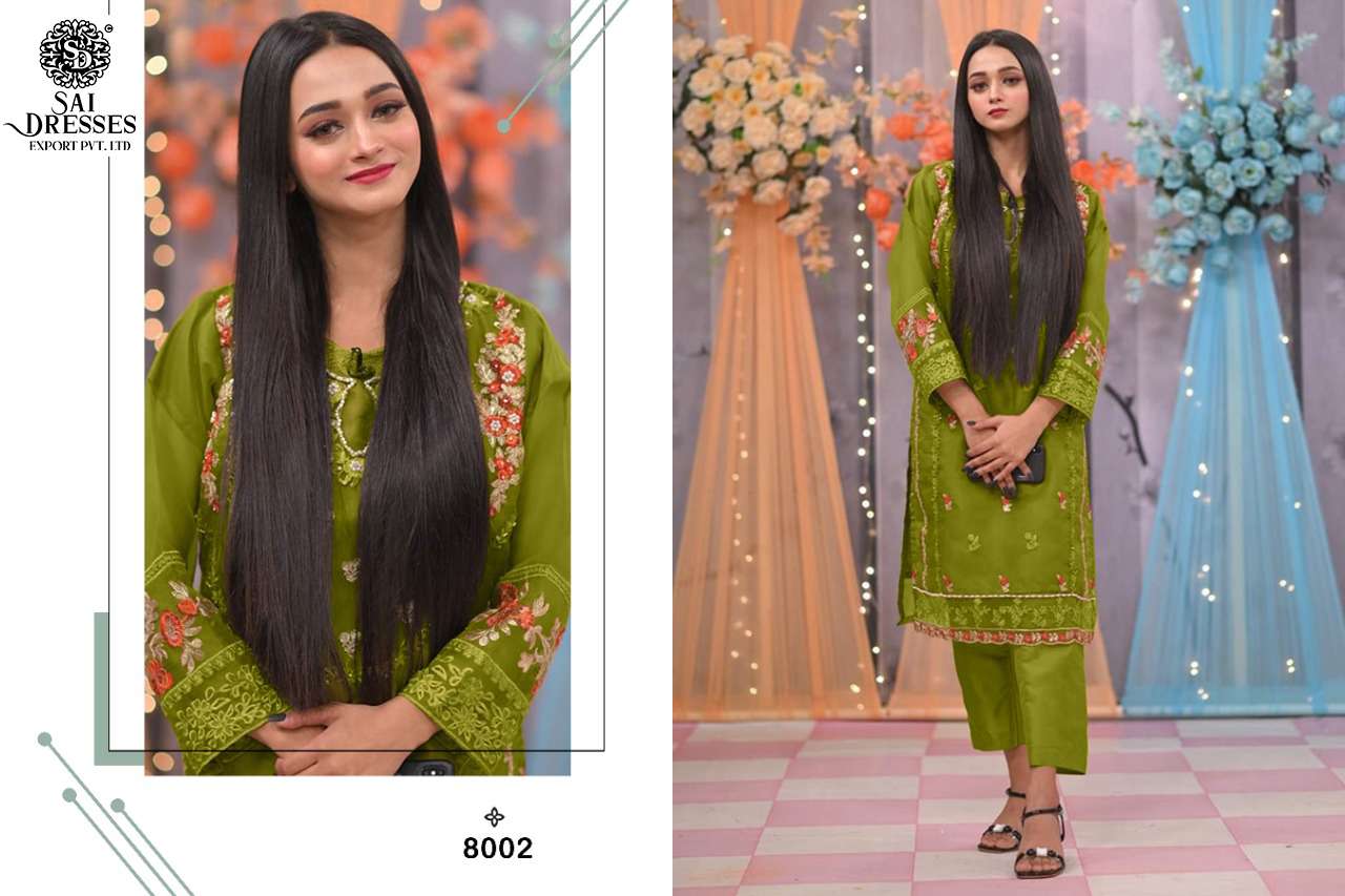 SAI DRESSES PRESENT MAHNUR VOL 8 SEMI STITCHED PARTY WEAR PAKISTANI DESIGNER SUITS IN WHOLESALE RATE IN SURAT