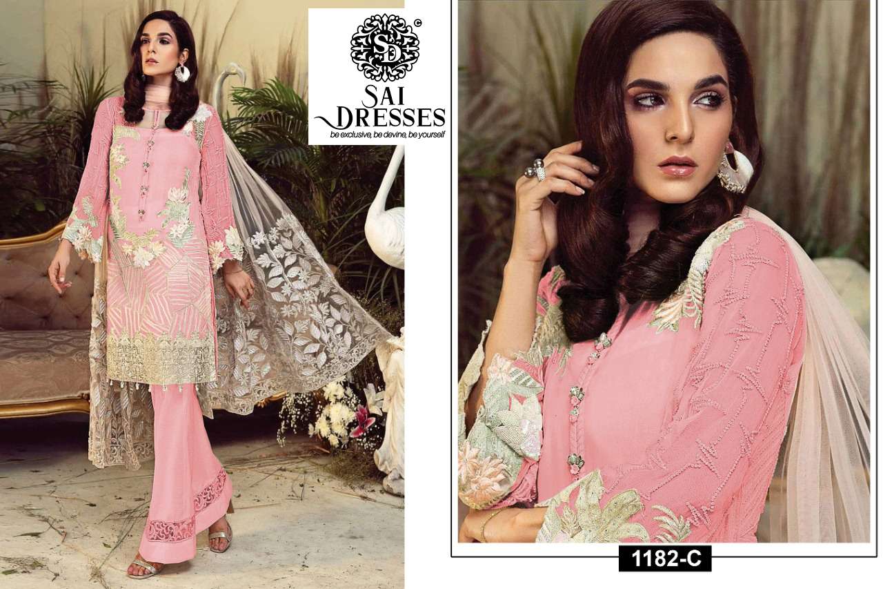 SAI DRESSES PRESENT MARIA B VOL 18 SEMI STITCHED PAKISTANI DESIGNER SUITS IN WHOLESALE RATE IN SURAT 