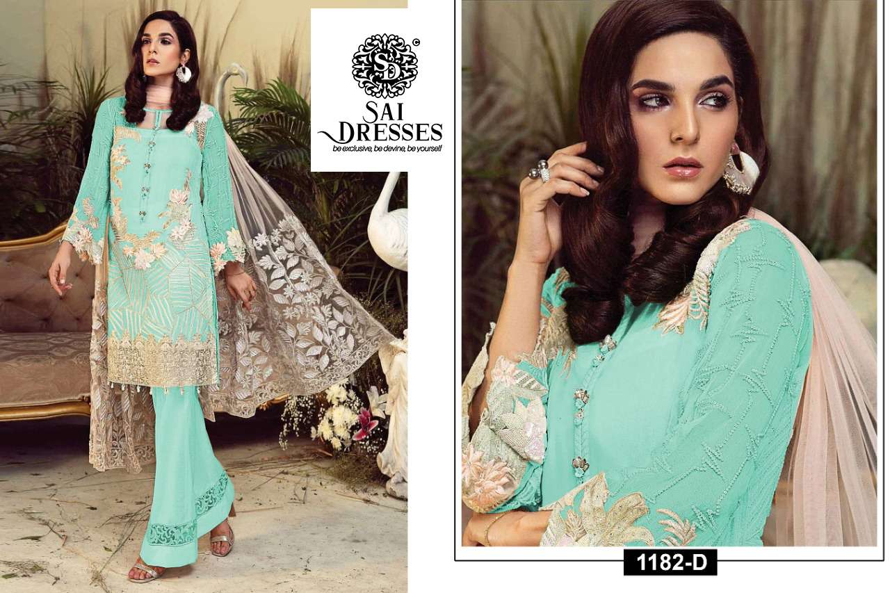SAI DRESSES PRESENT MARIA B VOL 18 SEMI STITCHED PAKISTANI DESIGNER SUITS IN WHOLESALE RATE IN SURAT 
