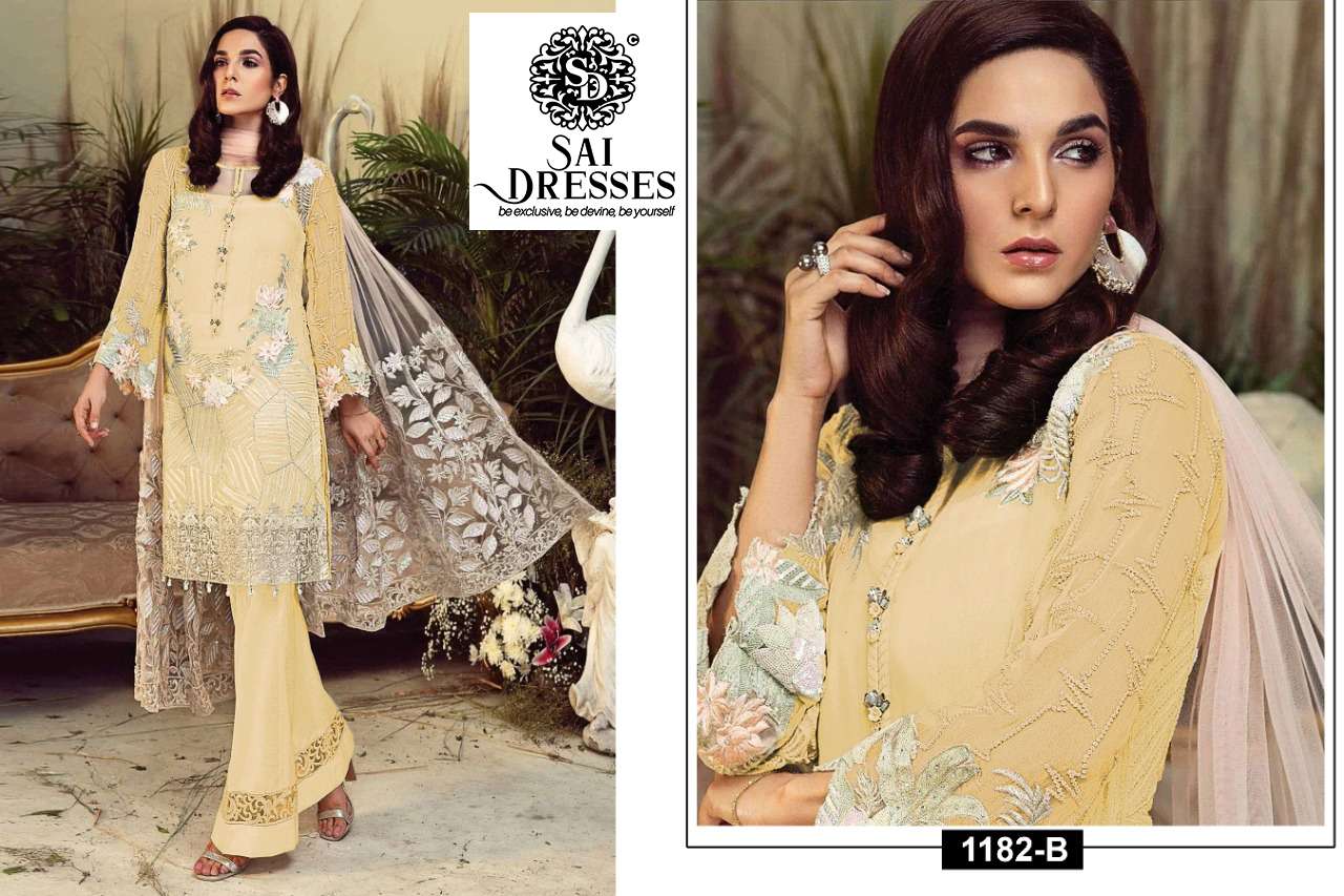 SAI DRESSES PRESENT MARIA B VOL 18 SEMI STITCHED PAKISTANI DESIGNER SUITS IN WHOLESALE RATE IN SURAT 