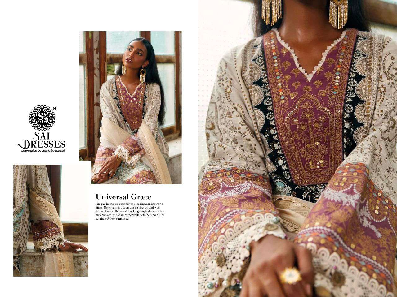 SAI DRESSES PRESENT MUZLIN 22-3 PURE COTTON PAKISTANI DESIGNER SUITS IN WHOLESALE PRICE IN SURAT 