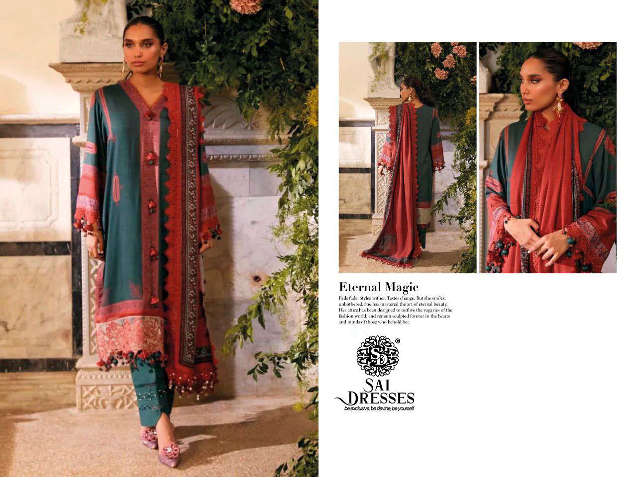 SAI DRESSES PRESENT MUZLIN 22-3 PURE COTTON PAKISTANI DESIGNER SUITS IN WHOLESALE PRICE IN SURAT 