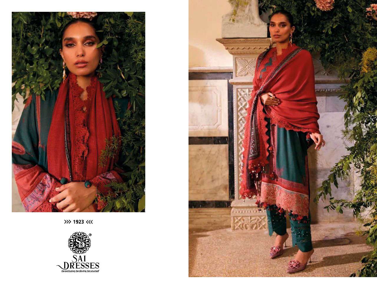 SAI DRESSES PRESENT MUZLIN 22-3 PURE COTTON PAKISTANI DESIGNER SUITS IN WHOLESALE PRICE IN SURAT 