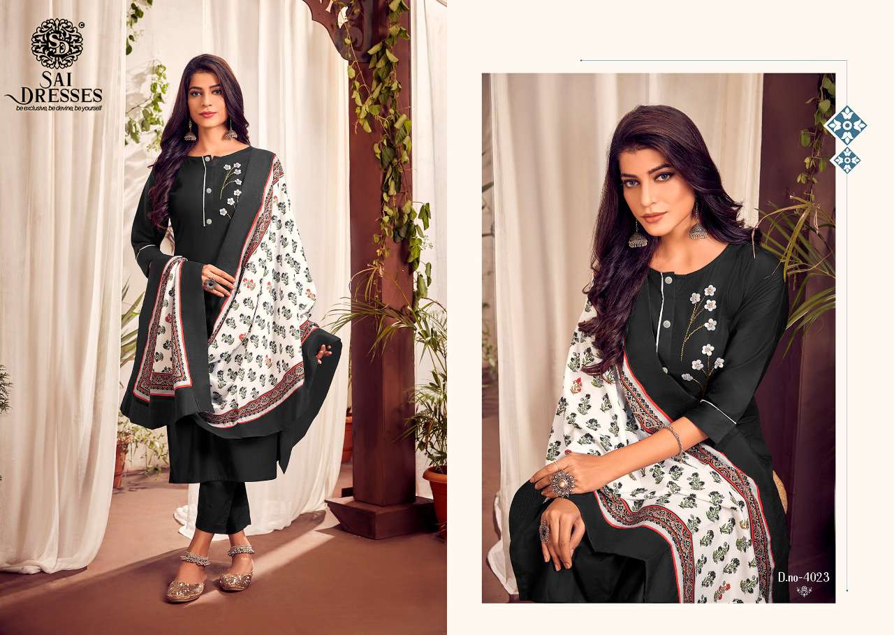 SAI DRESSES PRESENT NAGMA VOL 1 READYMADE PANT STYLE DESIGNER SUITS IN WHOLESALE RATE IN SURAT