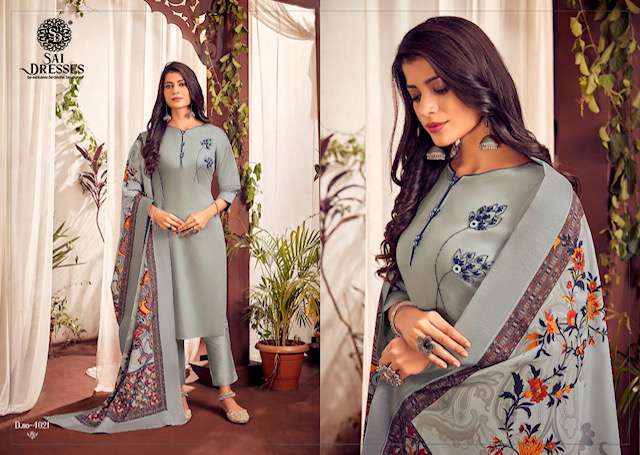 SAI DRESSES PRESENT NAGMA VOL 1 READYMADE PANT STYLE DESIGNER SUITS IN WHOLESALE RATE IN SURAT