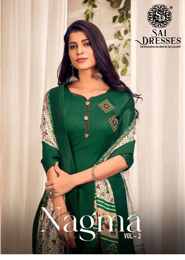 SAI DRESSES PRESENT NAGMA VOL 2 READYMADE PANT STYLE DESIGNER SUITS IN WHOLESALE RATE IN SURAT