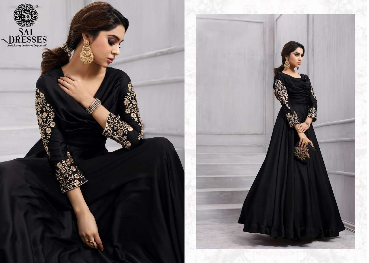 SAI DRESSES PRESENT NAVYA VOL 6 BANARSI SILK WITH HEAVY EMBROIDERY GOWN STYLE 3 PIECE COLLECTION IN WHOLESALE RATE IN SURAT
