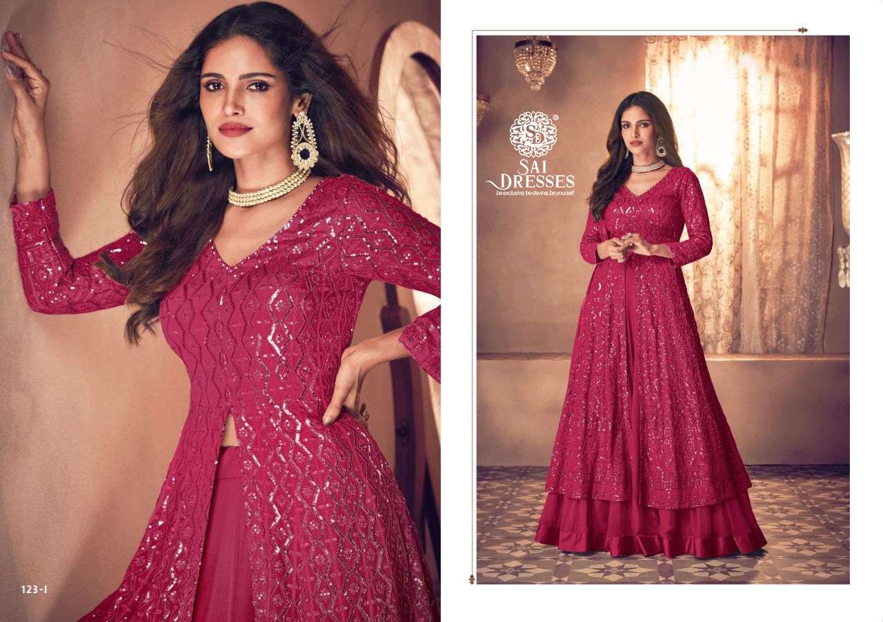 SAI DRESSES PRESENT NOOR PLATINUM PRO GEORGETTE READY MADE DESIGNER SUITS IN WHOLESALE PRICE IN SURAT