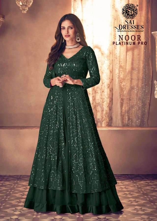 SAI DRESSES PRESENT NOOR PLATINUM PRO GEORGETTE READY MADE DESIGNER SUITS IN WHOLESALE PRICE IN SURAT