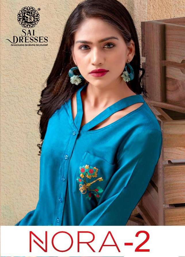 SAI DRESSES PRESENT NORA VOL 2 FANCY RAYON SHORT TOPS IN WHOLESALE RATE IN SURAT