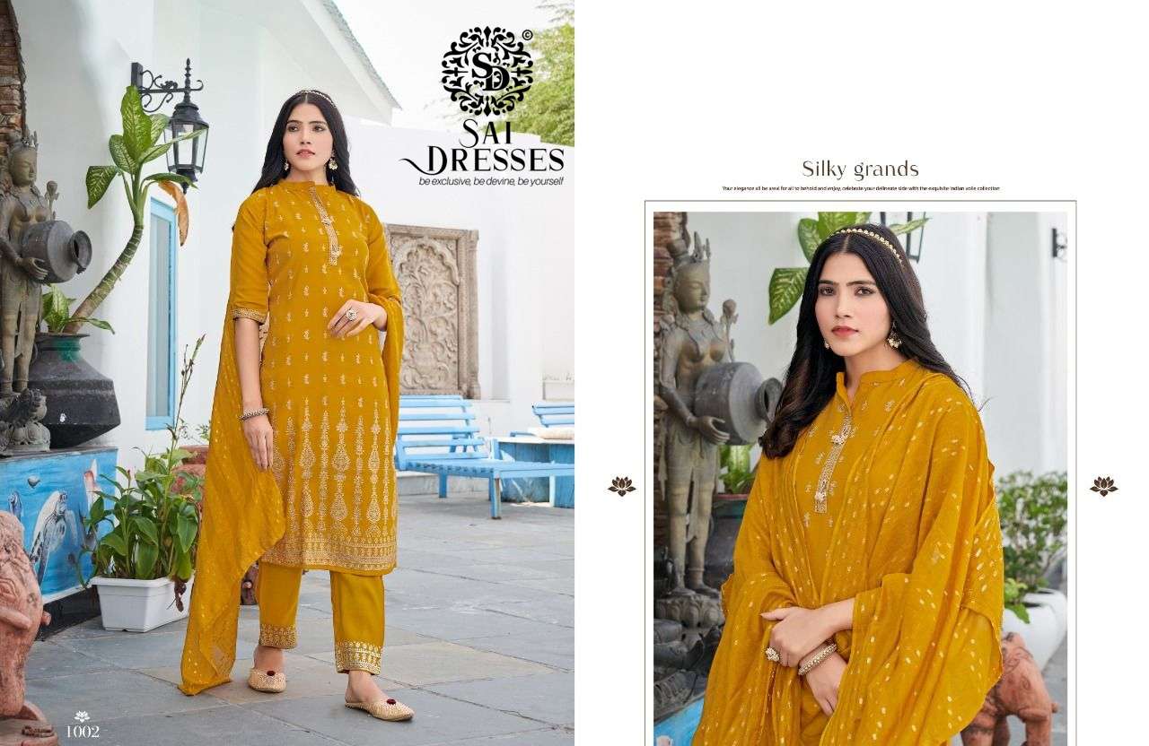 SAI DRESSES PRESENT PERONA READY TO WEAR PANT STYLE DESIGNER 3 PIECE CONCEPT IN WHOLESALE RATE IN SURAT 