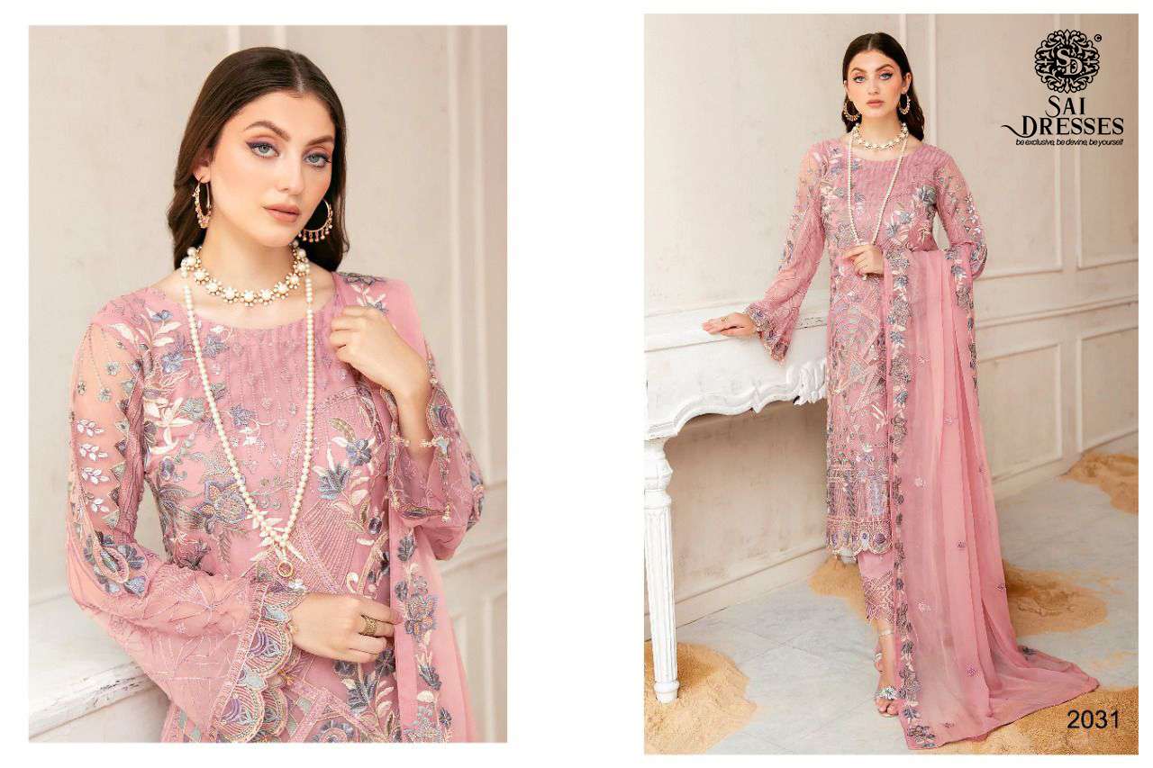 SAI DRESSES PRESENT RAMSHA VOL 9 GEORGETTE SEMI STITCHED PAKISTANI DESIGNER SUITS IN WHOLESALE RATE IN SURAT