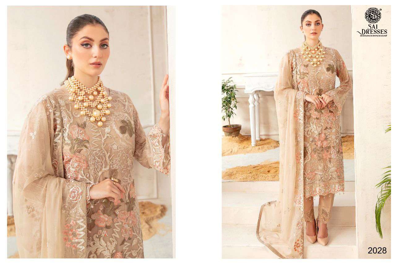 SAI DRESSES PRESENT RANGOON VOL 4 GEORGETTE SEMI STITCHED PAKISTANI DESIGNER SUITS IN WHOLESALE RATE IN SURAT