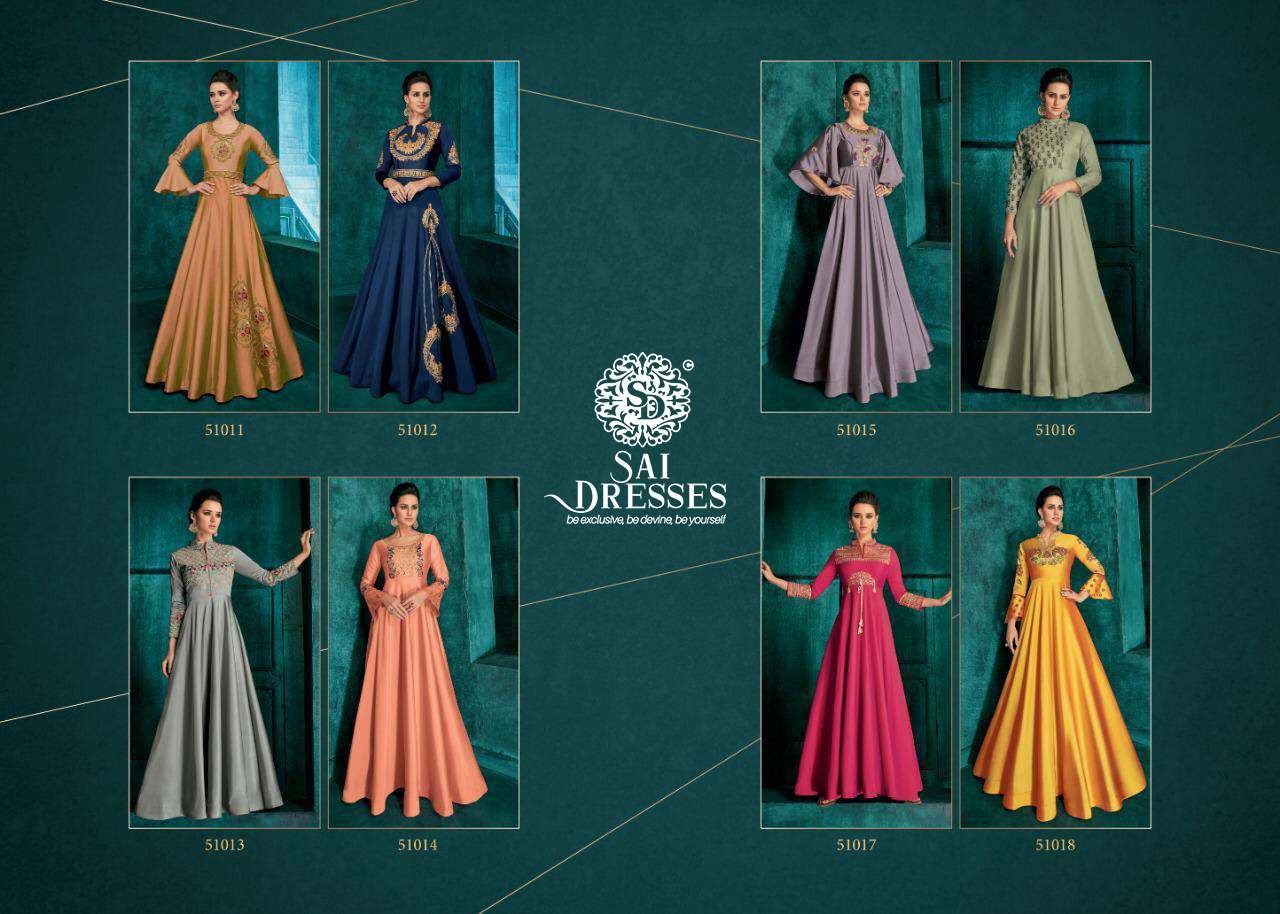 SAI DRESSES PRESENT ROZI  DESIGNER PARTY WEAR GOWN COLLECTION AT WHOLESALE RATE IN SURAT